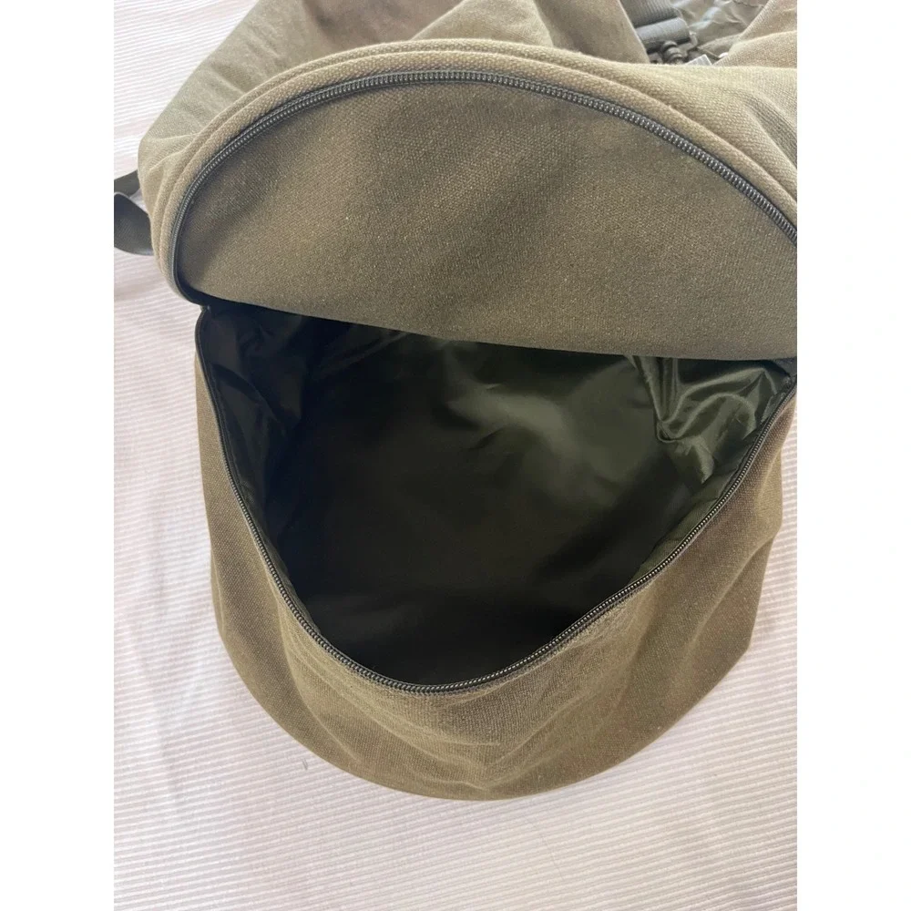 Guess Los Angeles Canvas Duffel Bag Olive Green Drawstring Gym Travel Bag
